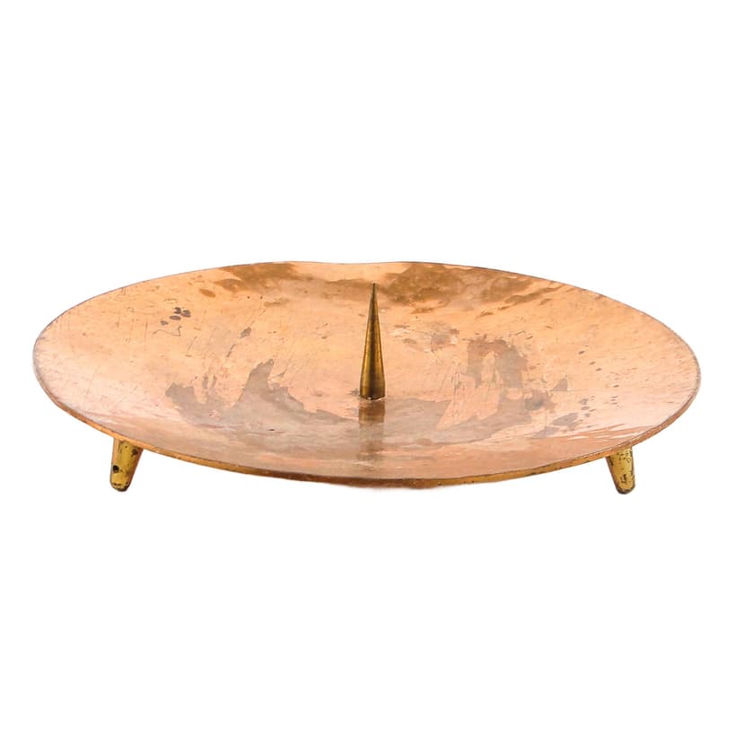 Postmodernist candle holder, copper brass, Germany, 1960s.