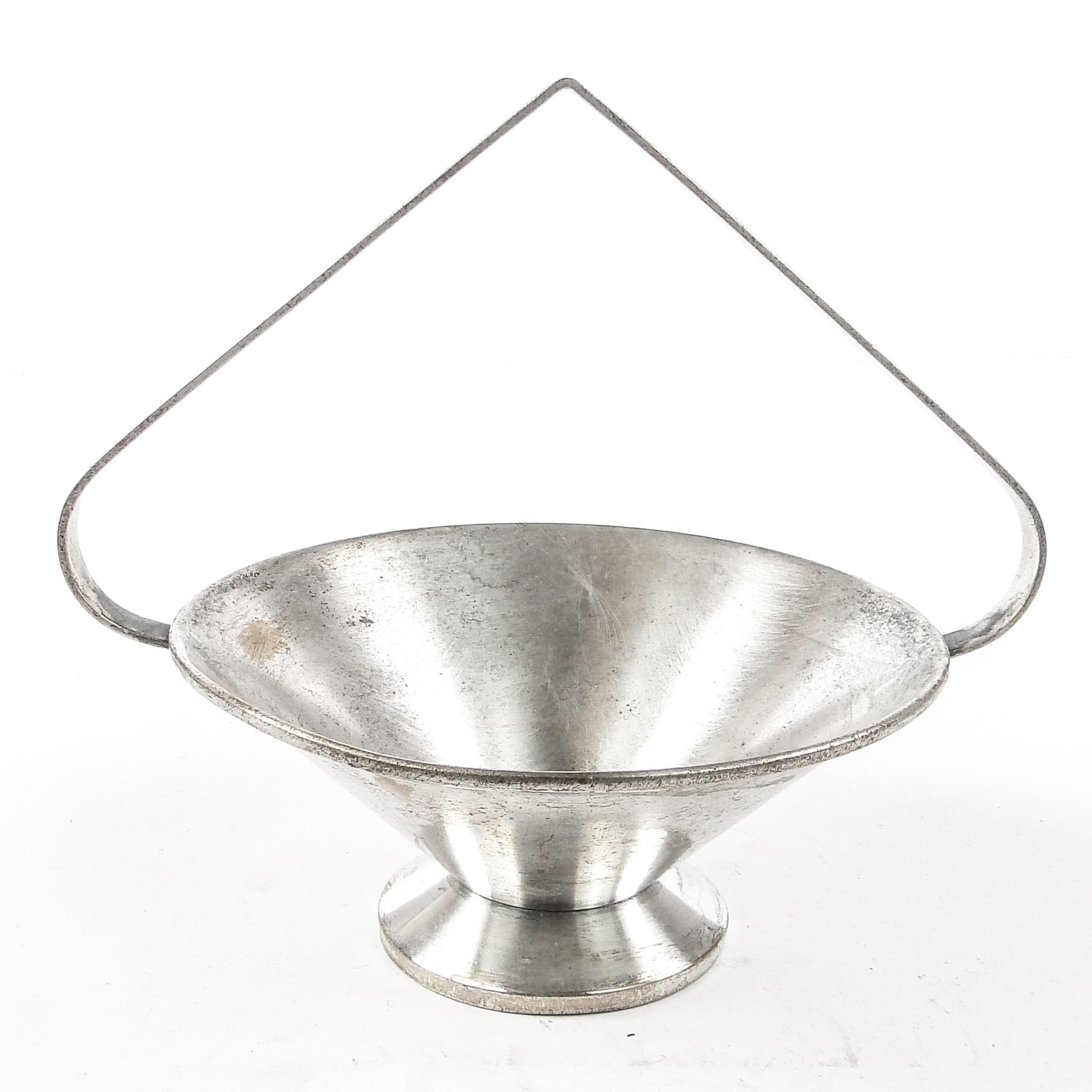 Cukiernica Art Deco, mosiądz srebrzony, Polska, lata 30. - 108761