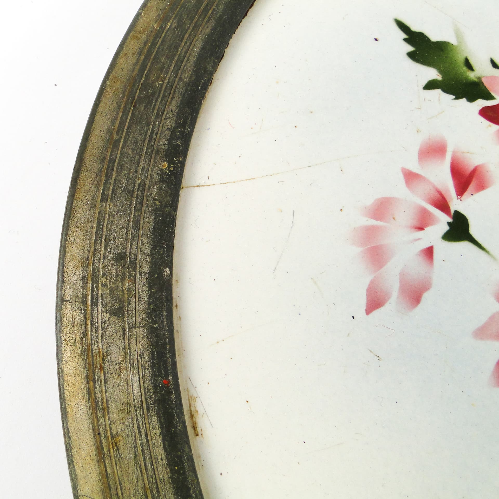 Taca secesyjna, mosiądz srebrzony, porcelana biała, Austria, początek XX w. - 108897