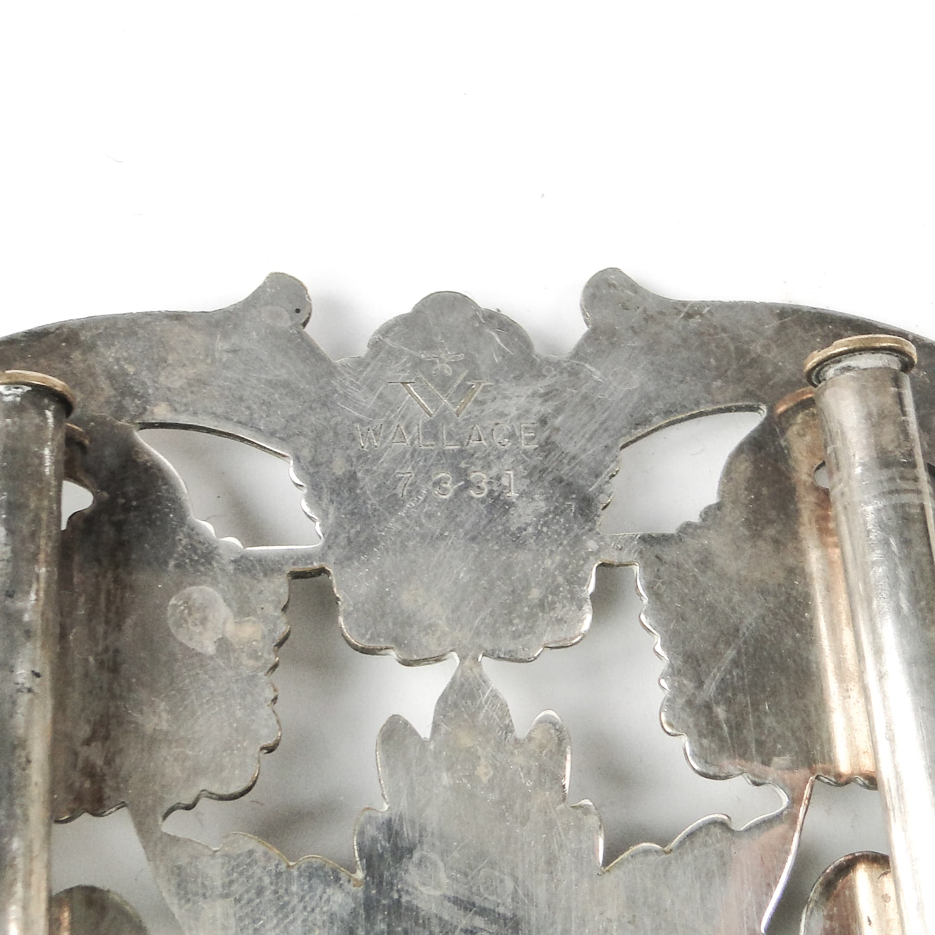 Taca pod gorące naczynia Rococo, mosiądz srebrzony, Dania, lata 60. - 108952