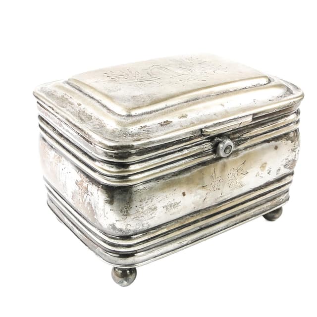 Cukiernica, neoklasycyzm, mosiądz srebrzony, Fraget, Polska, XIX w. - WYMIARY