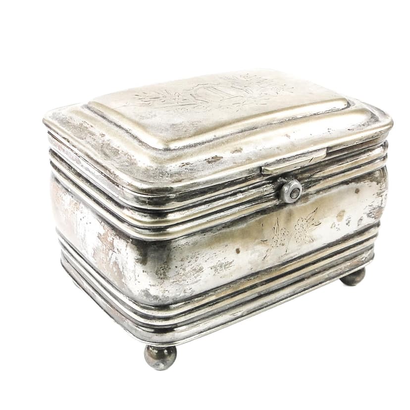 Cukiernica, neoklasycyzm, mosiądz srebrzony, Fraget, Polska, XIX w.