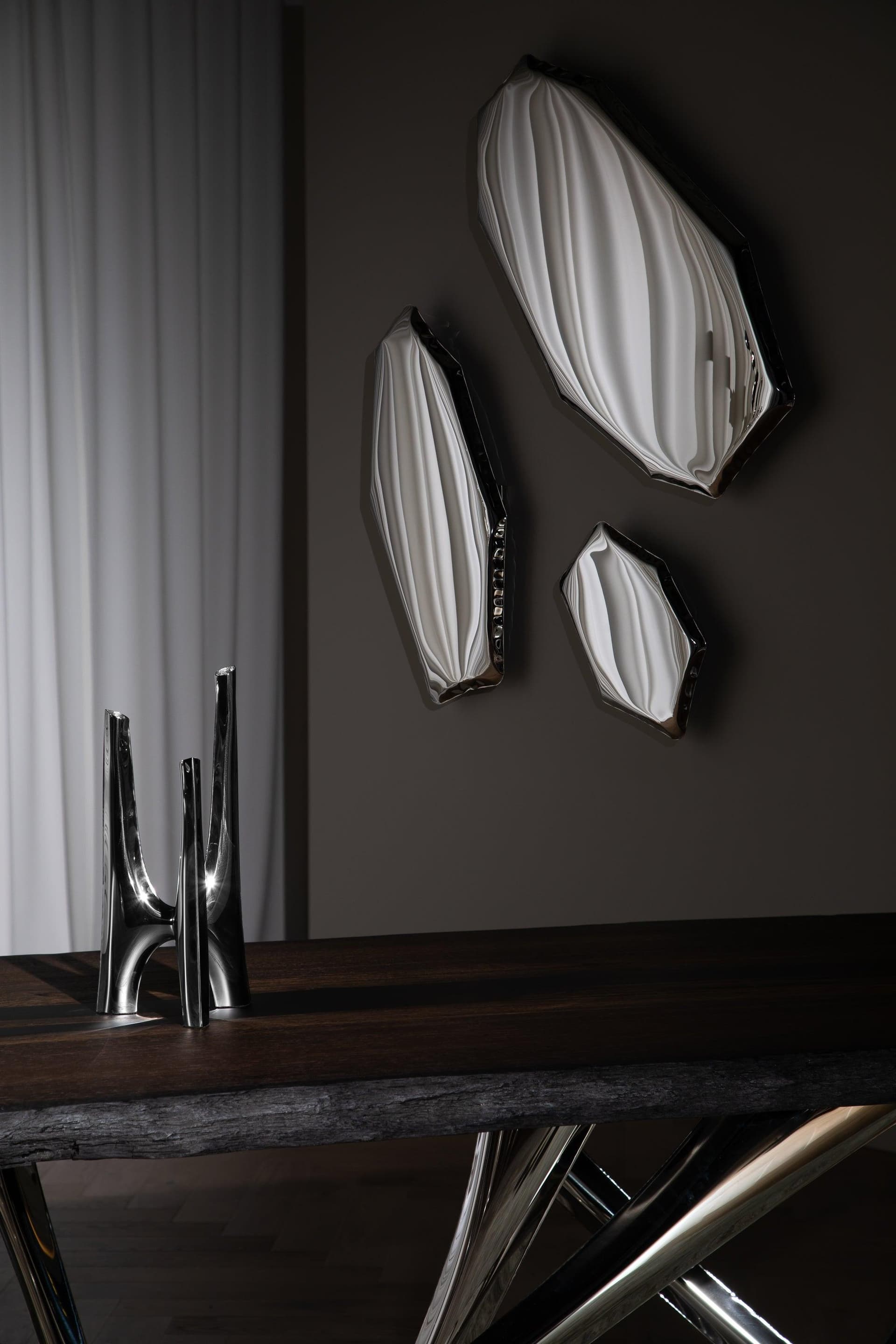 TAFLA C wall mirror, silver, C4.5, Zieta Studio - 120377