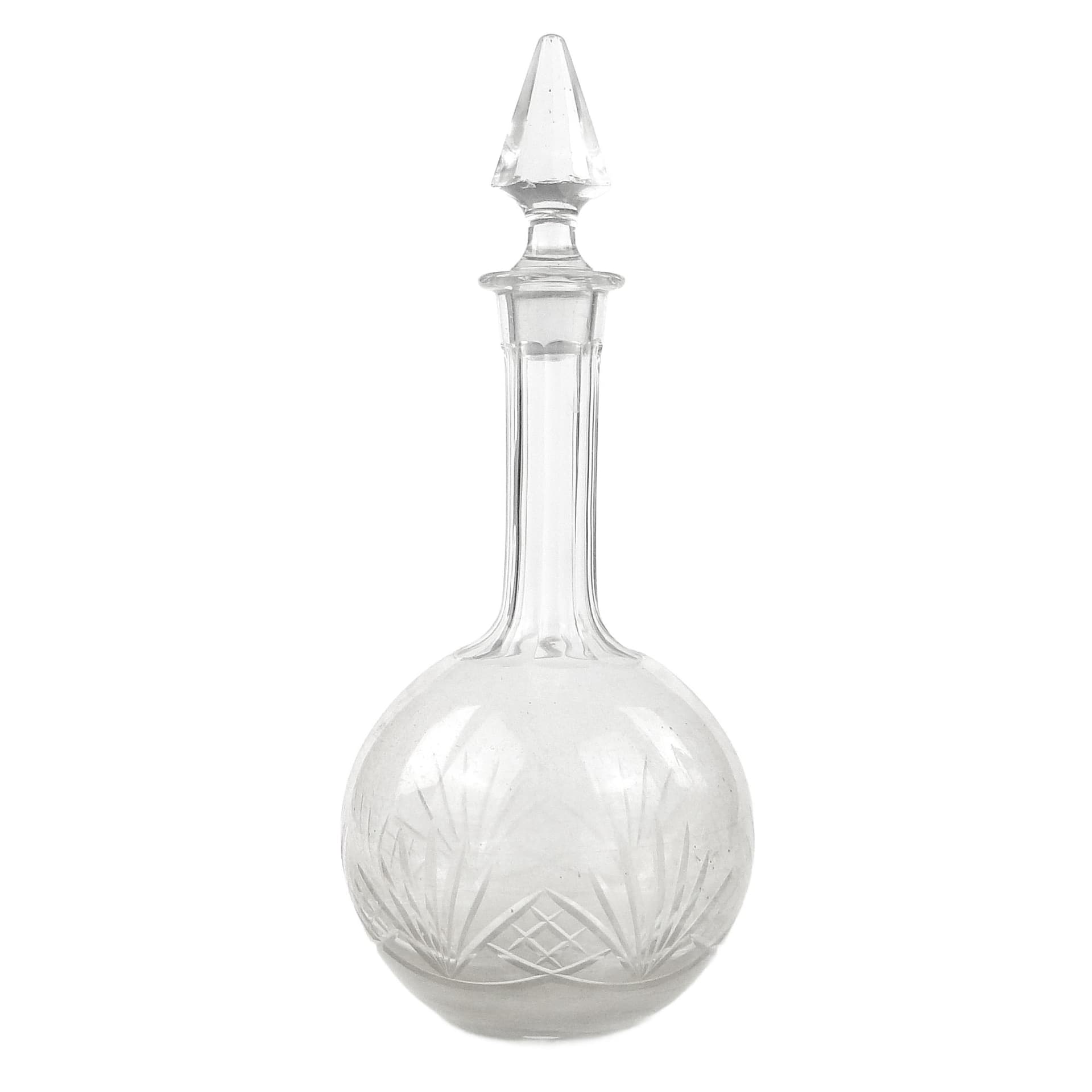 Karafka Art Deco, kryształ, Szwecja, lata 50.