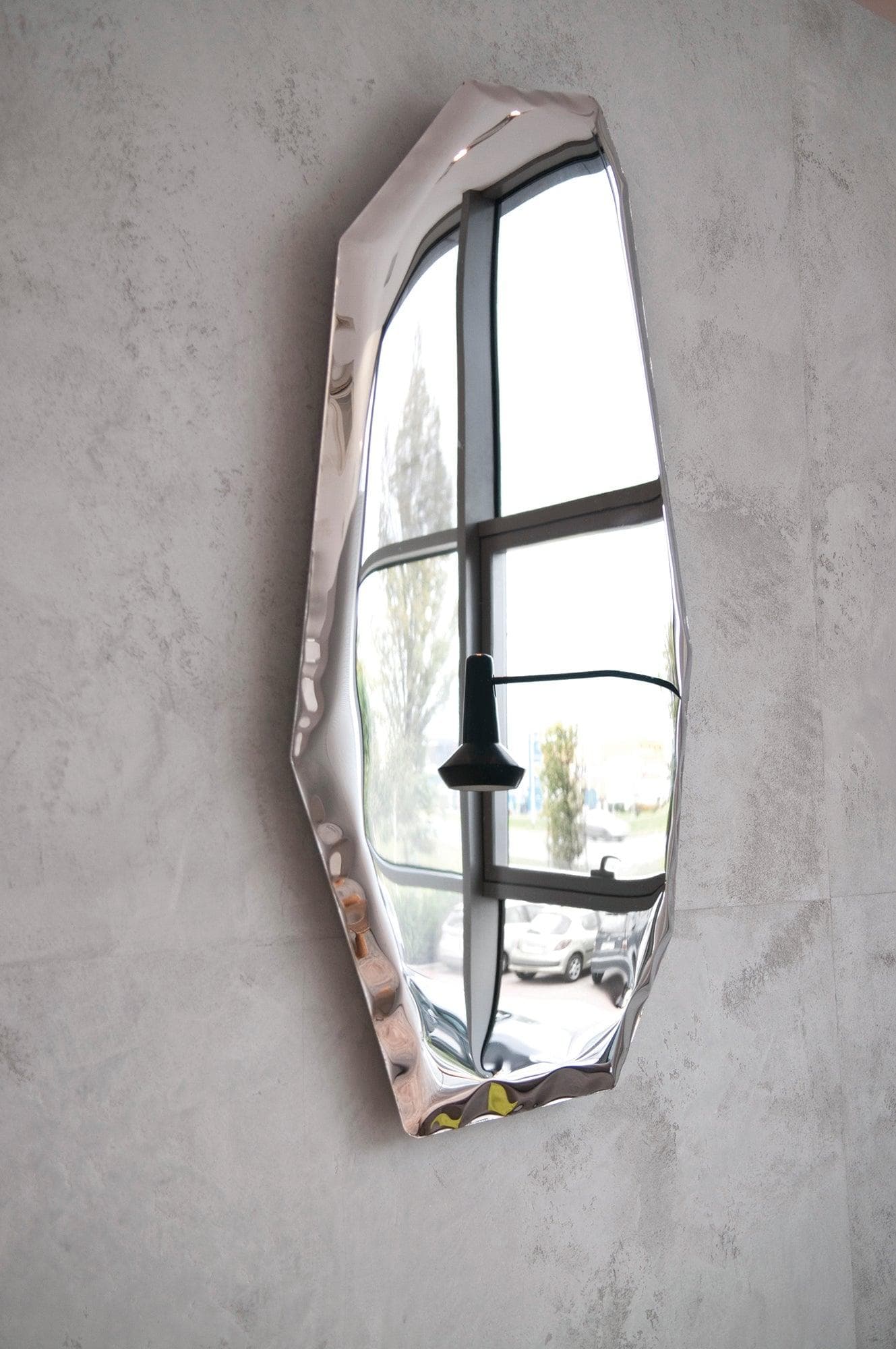 TAFLA C wall mirror, silver, C4, Zieta Studio - 120354
