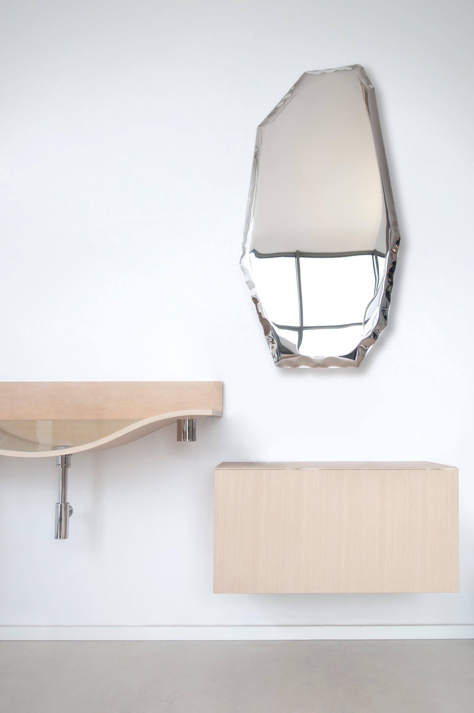 TAFLA C wall mirror, silver, C4, Zieta Studio - 120350