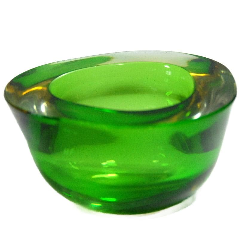 Green Sommerso Glass Bowl, Seguso, Italy, 1960s - 7656
