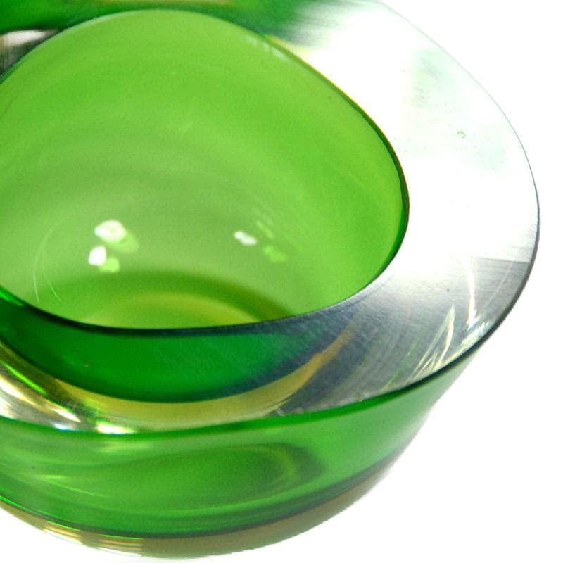 Green Sommerso Glass Bowl, Seguso, Italy, 1960s - 7653