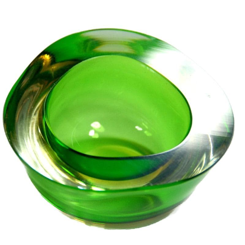 Green Sommerso Glass Bowl, Seguso, Italy, 1960s - 7654