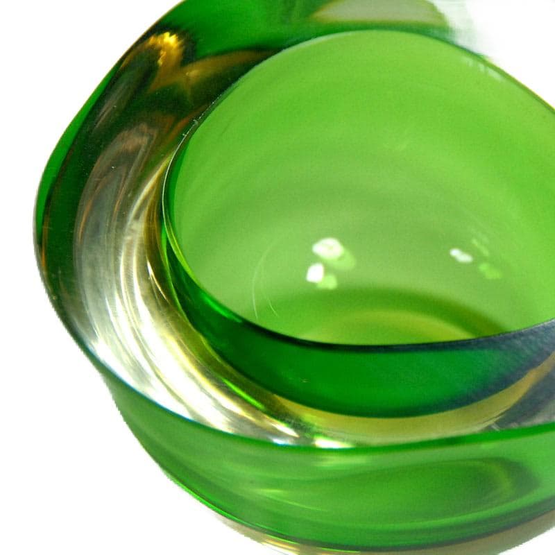 Green Sommerso Glass Bowl, Seguso, Italy, 1960s - 7655