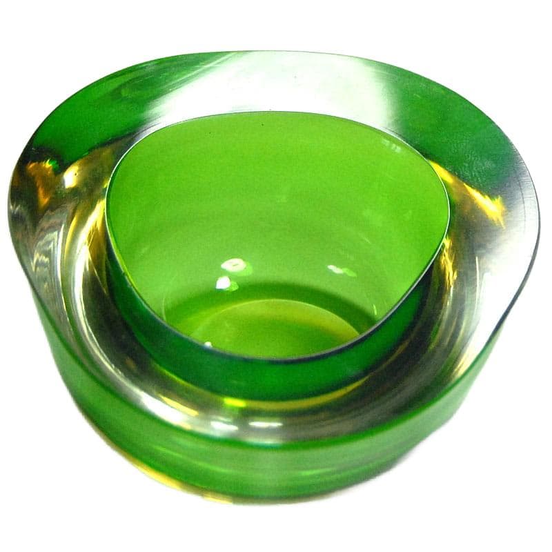 Green Sommerso Glass Bowl, Seguso, Italy, 1960s - 7652