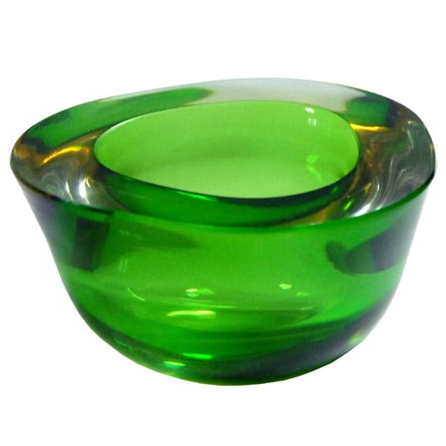 Green Sommerso Glass Bowl, Seguso, Italy, 1960s - DIMENSION