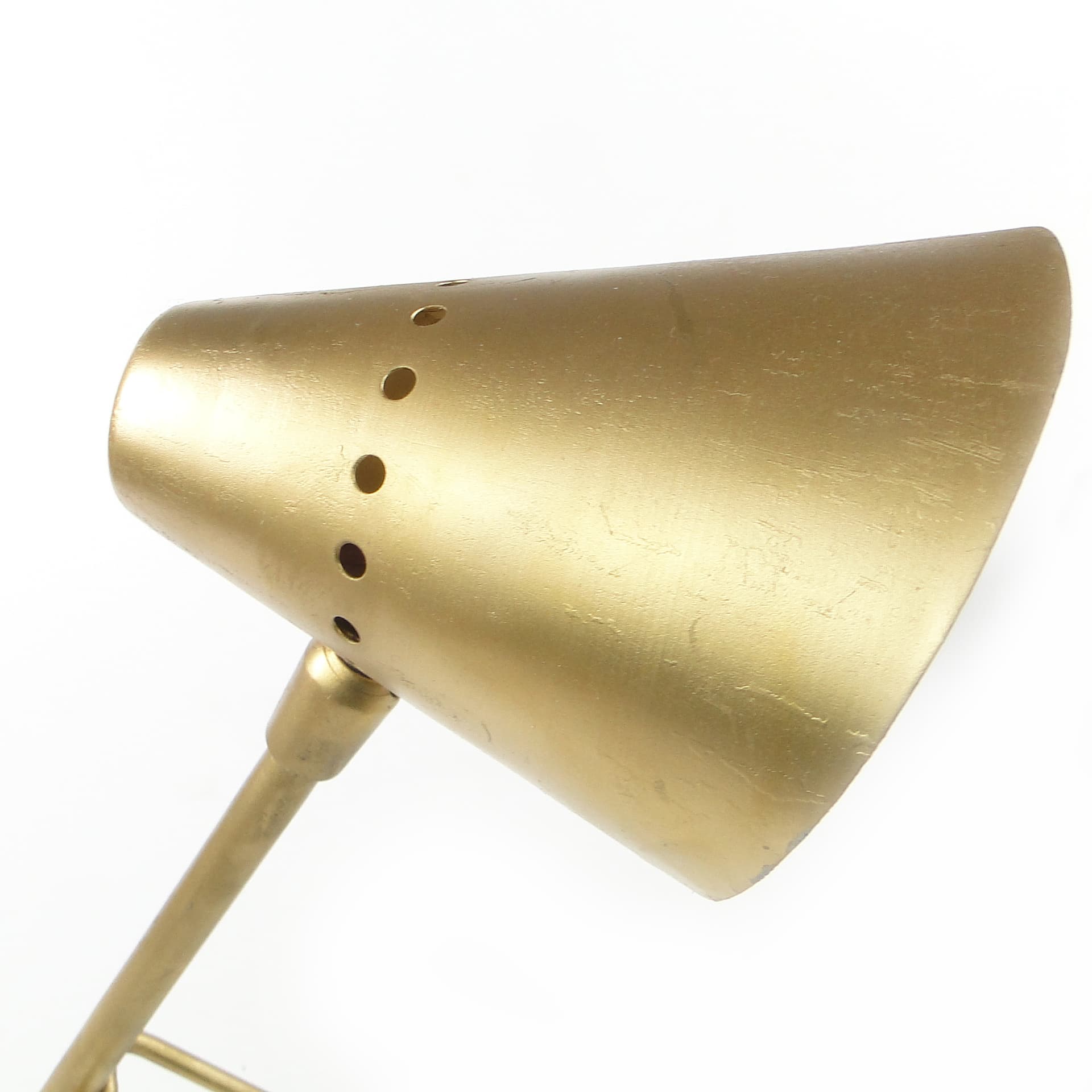Space Age bedside lamp, brass metal, USSR, 1960s. - 109077