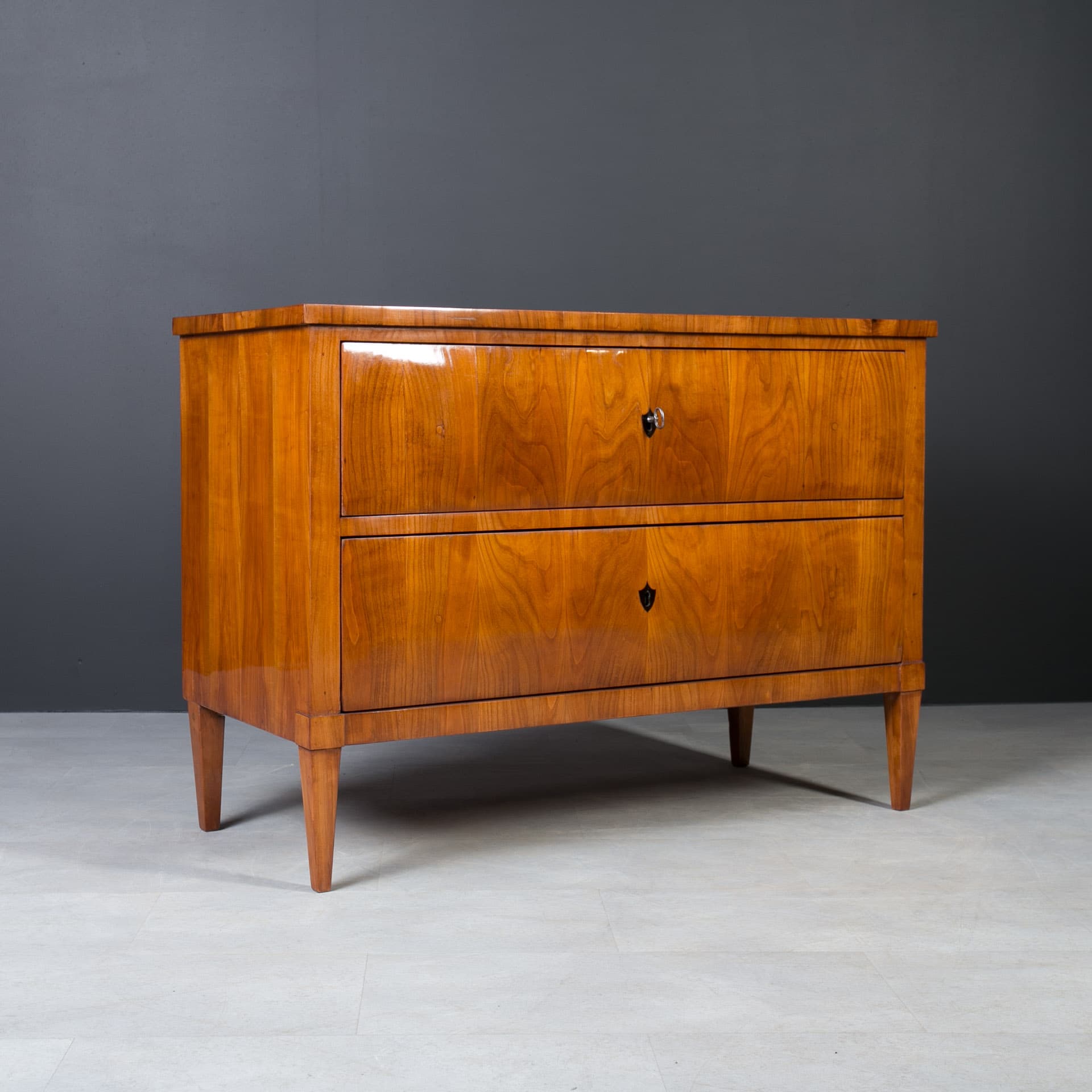 Komoda Biedermeier, wiśnia jasnobrązowa, Niemcy, XIX w. - 894