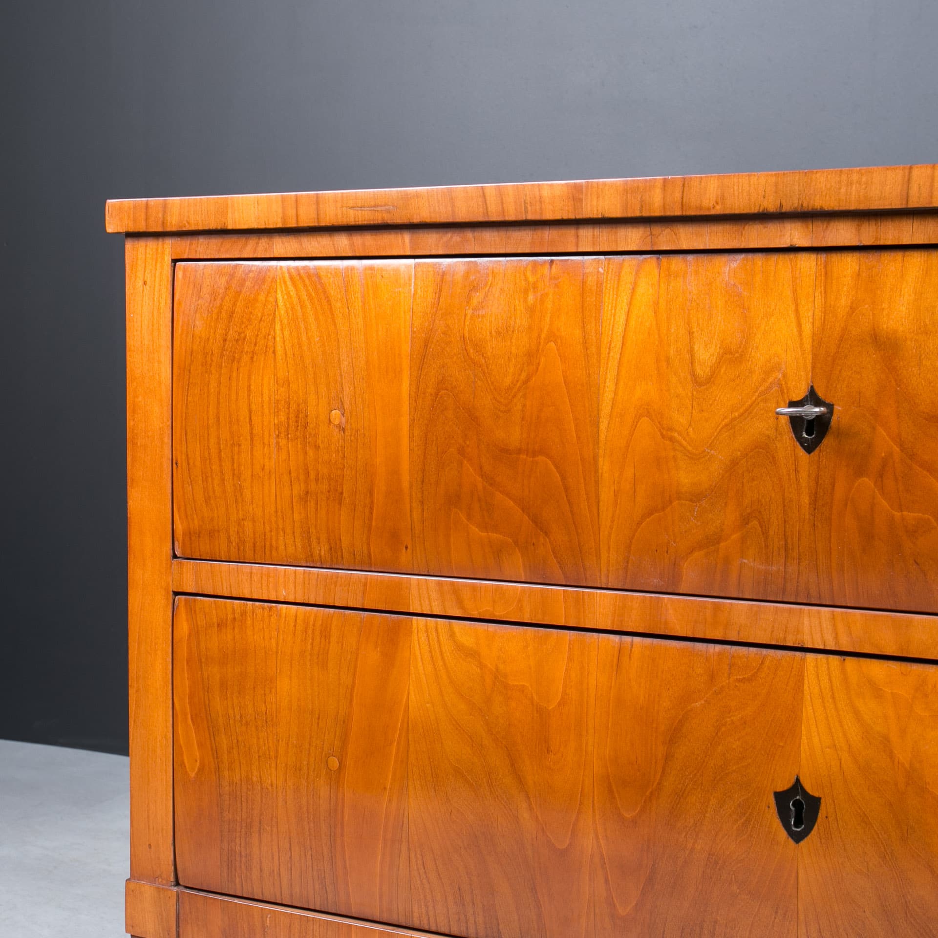 Komoda Biedermeier, wiśnia jasnobrązowa, Niemcy, XIX w. - 898