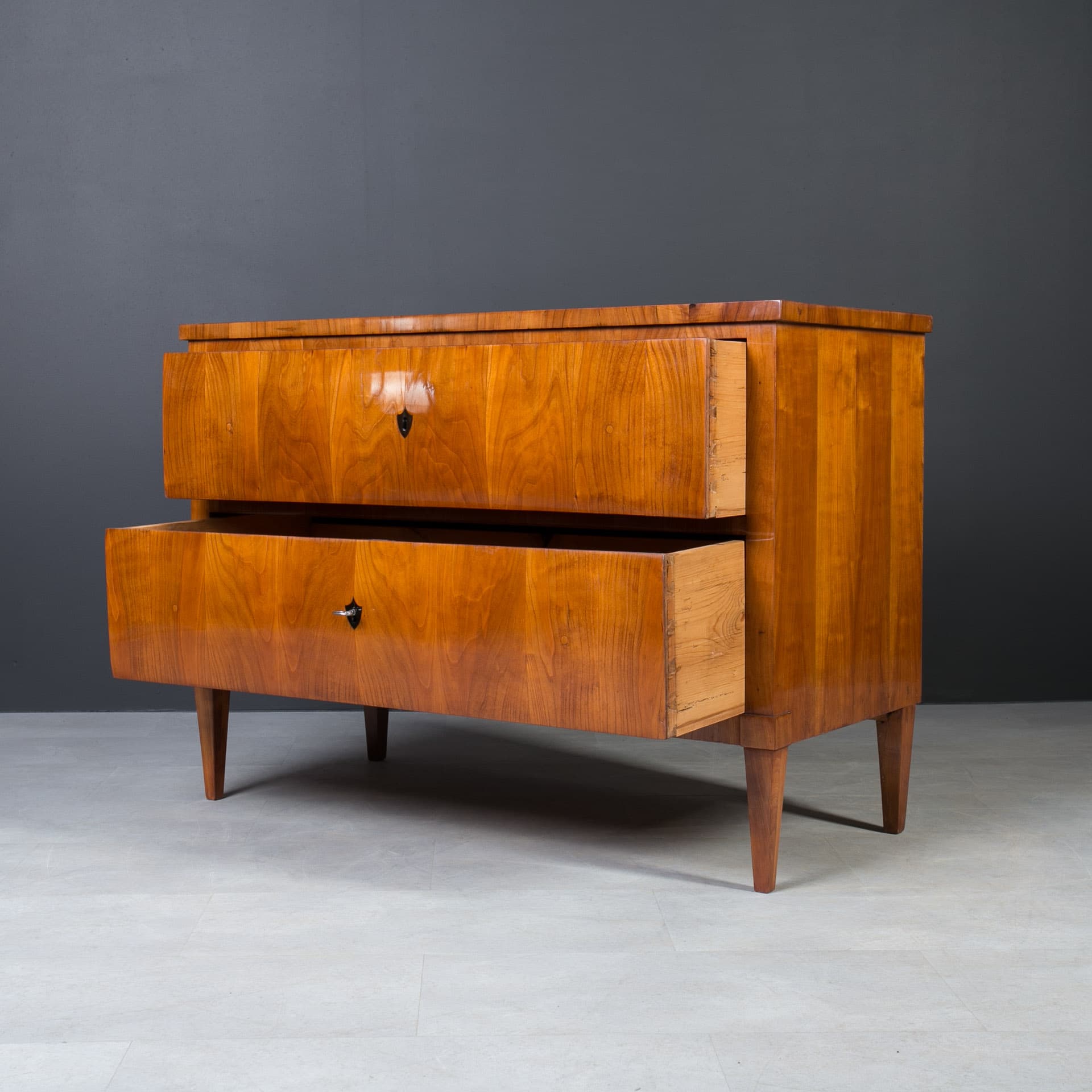 Komoda Biedermeier, wiśnia jasnobrązowa, Niemcy, XIX w. - 895