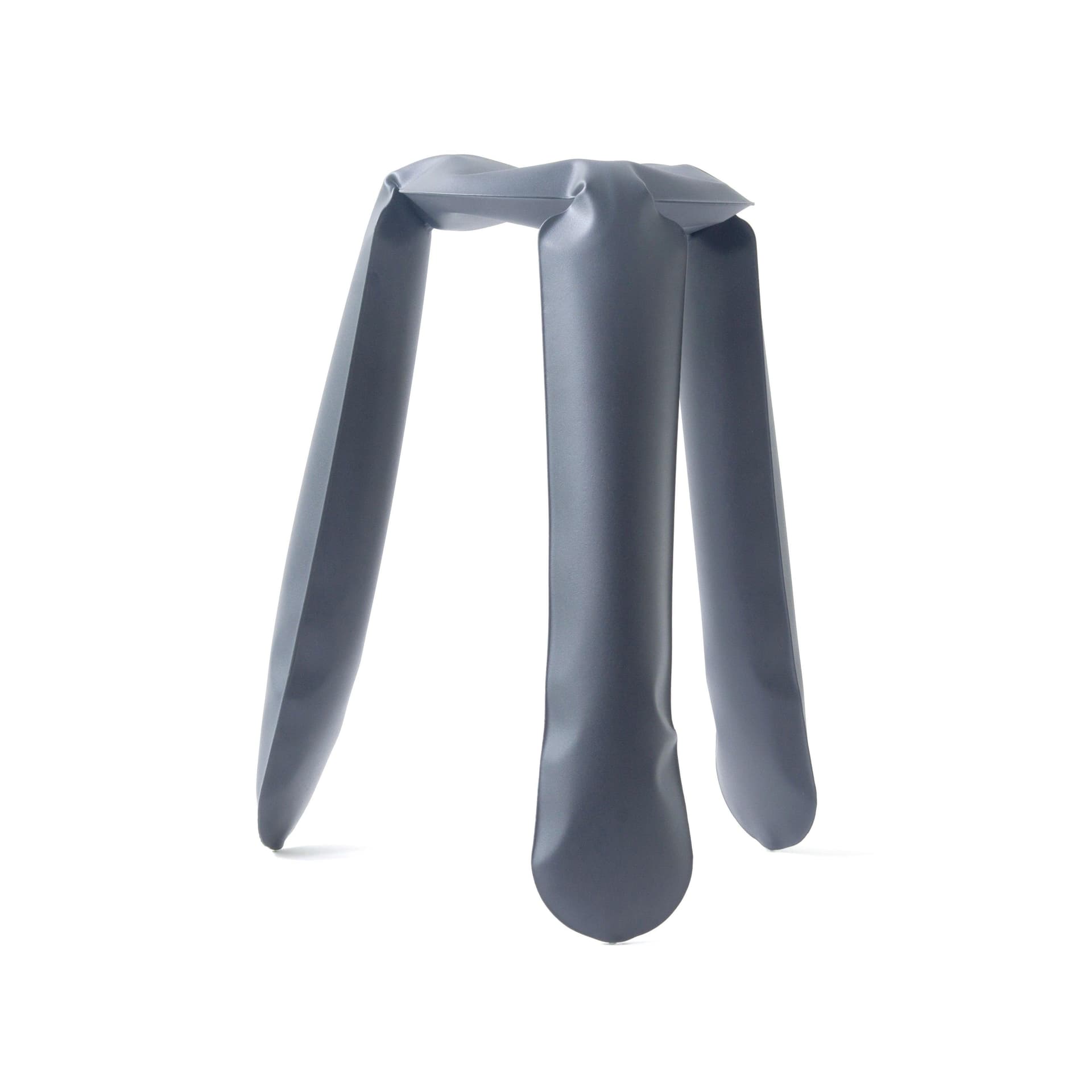 Stołek PLOPP aluminium, grafitowy, 50 cm, Zieta Studio - 120109