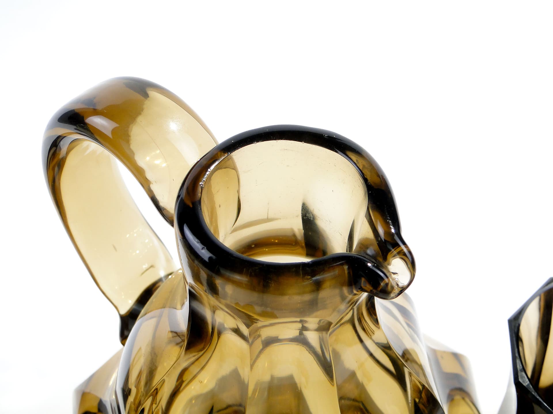 Serwis do wina Art Déco, oliwka, kryształ, proj. O. Graff, Francja, lata 30. - 7699