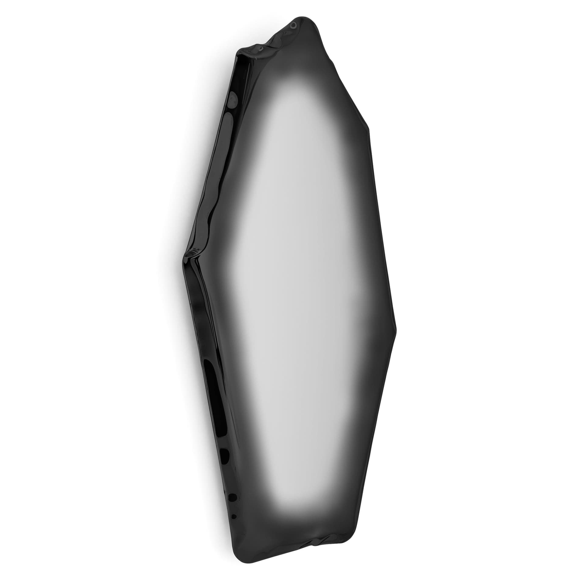 Wall mirror TAFLA C transitions, lacquered steel, black, C4, Zieta Studio - 123323