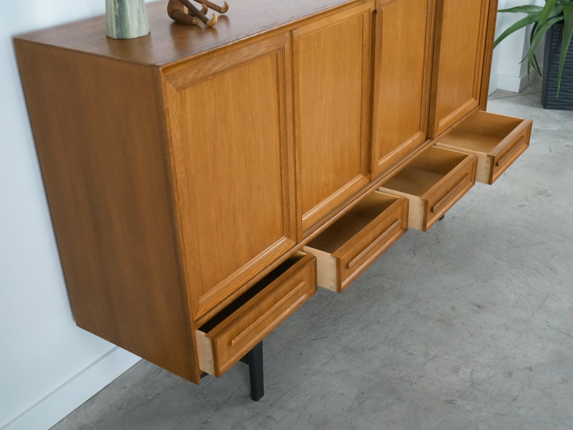 Highboard, light brown oak, Denmark, 1960s. - 109184
