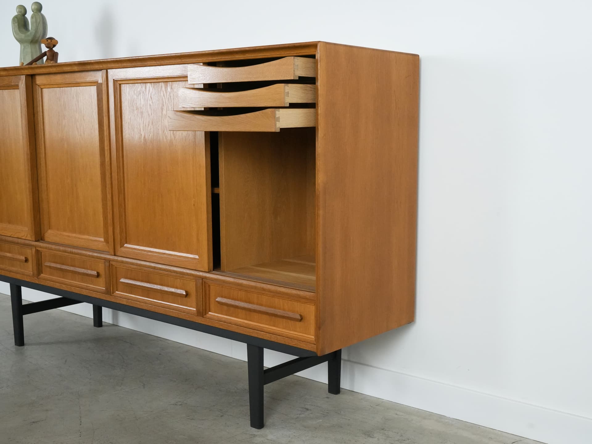Highboard, light brown oak, Denmark, 1960s. - 109179