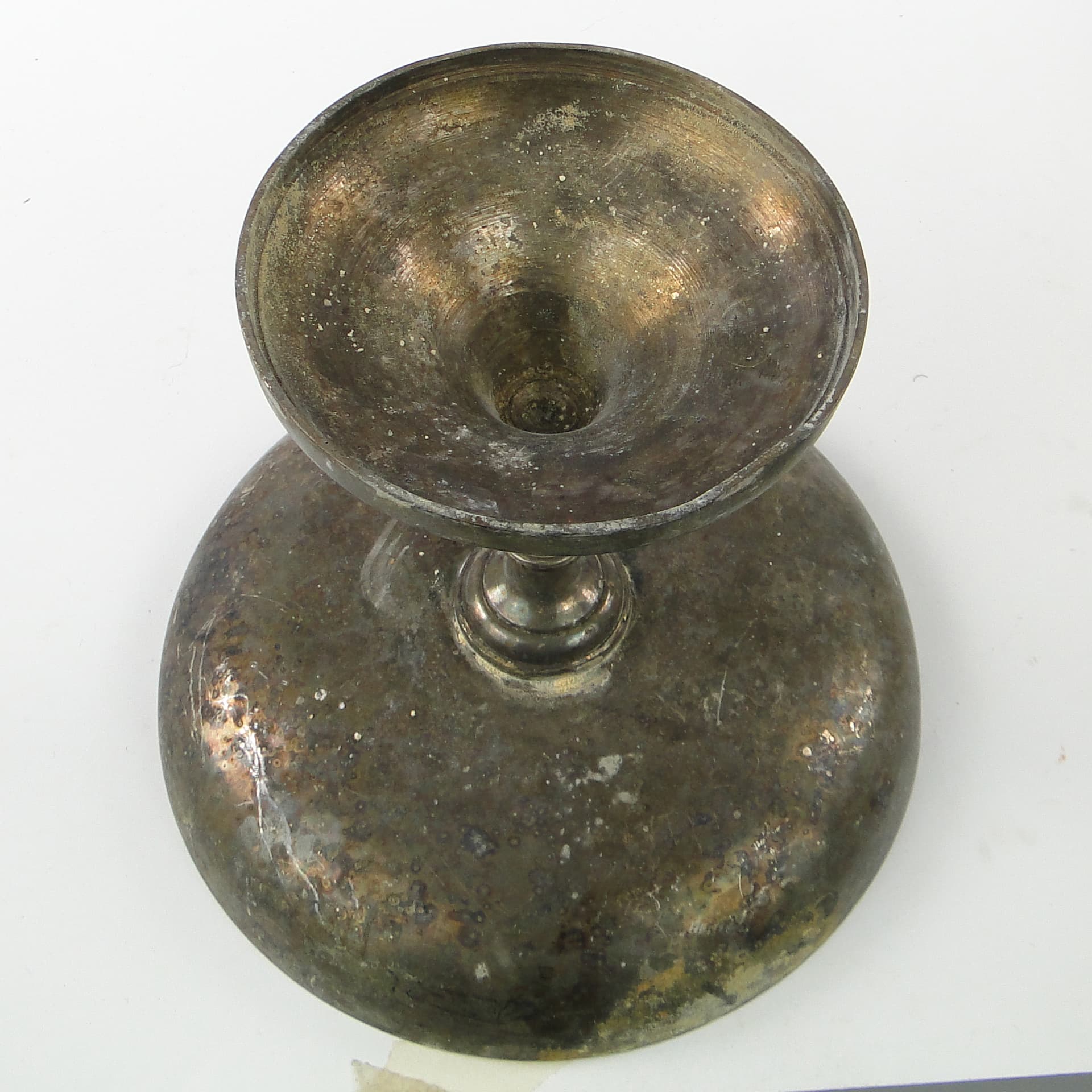 Patera na stopie Art Deco, cyna srebrzona, Niemcy, lata 30. - 109195