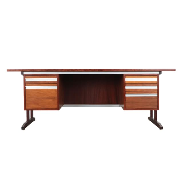 Biurko, palisander brązowy, Dania, lata 70. - WYMIARY