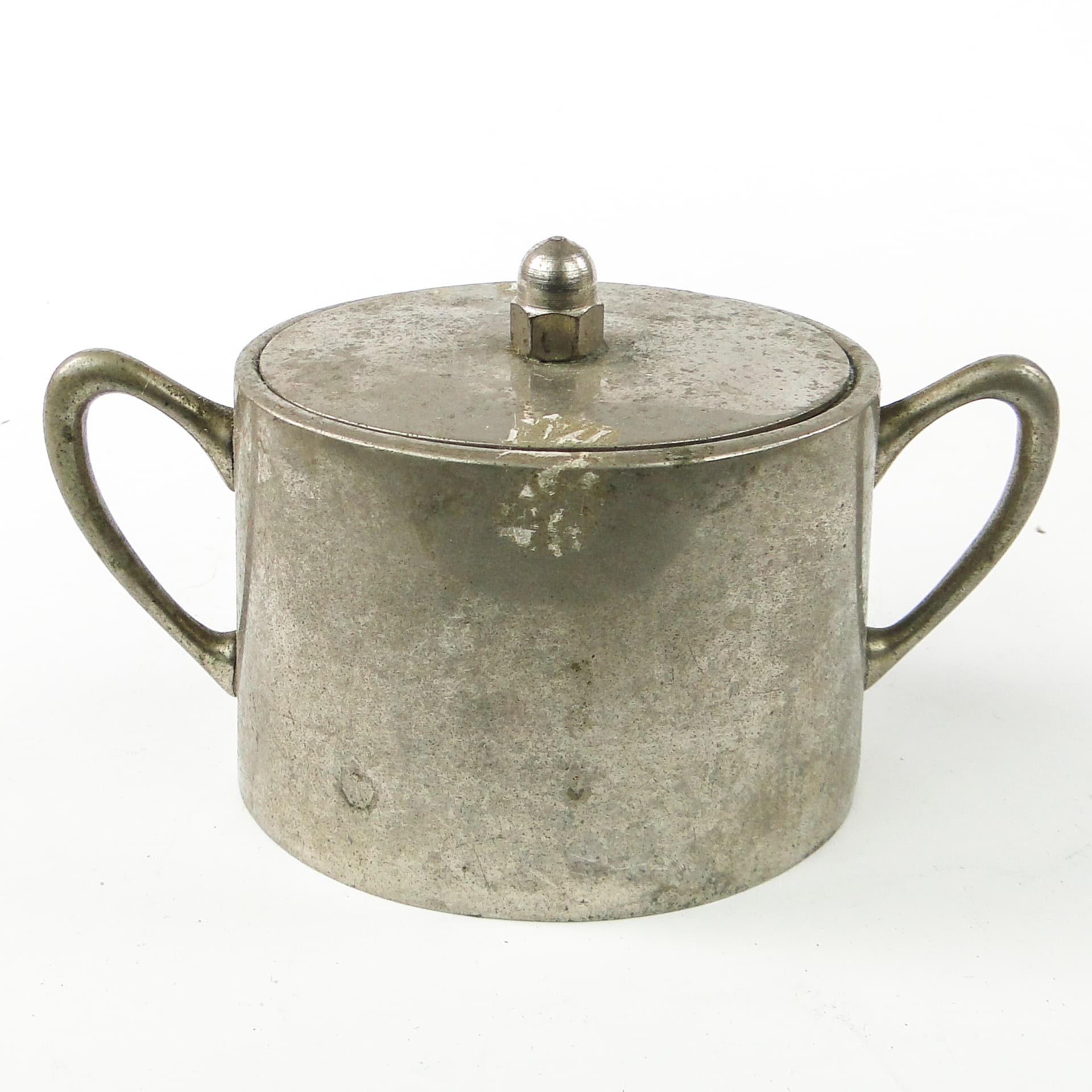 Sugar bowl, Art Nouveau, nickel-plated brass, by I. Taschner, Germany, early 20th c. - 109279