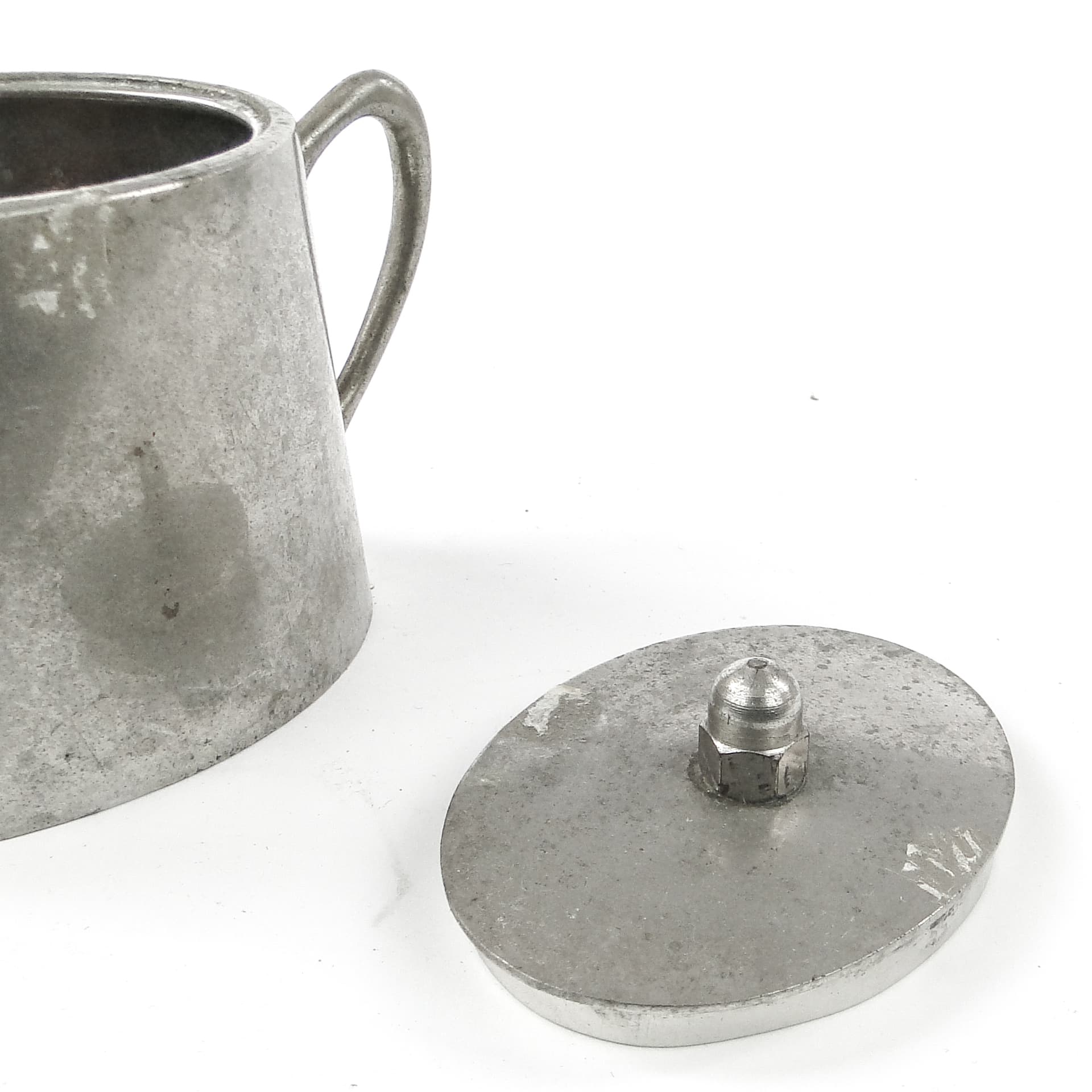 Sugar bowl, Art Nouveau, nickel-plated brass, by I. Taschner, Germany, early 20th c. - 109277