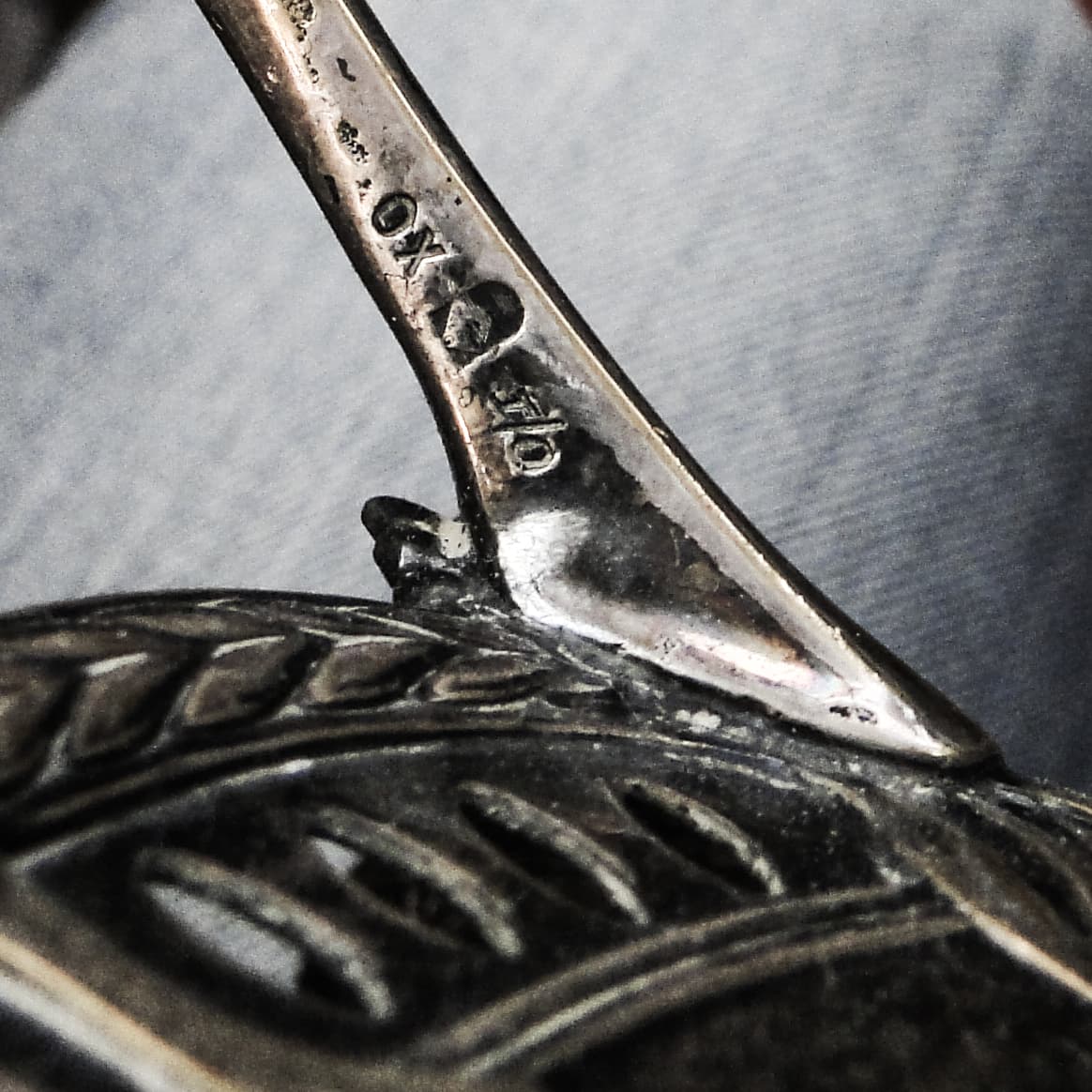 Kosz secesyjny Art Nouveau, mosiądz srebrzony, WMF, Niemcy, początek XX w. - 109300