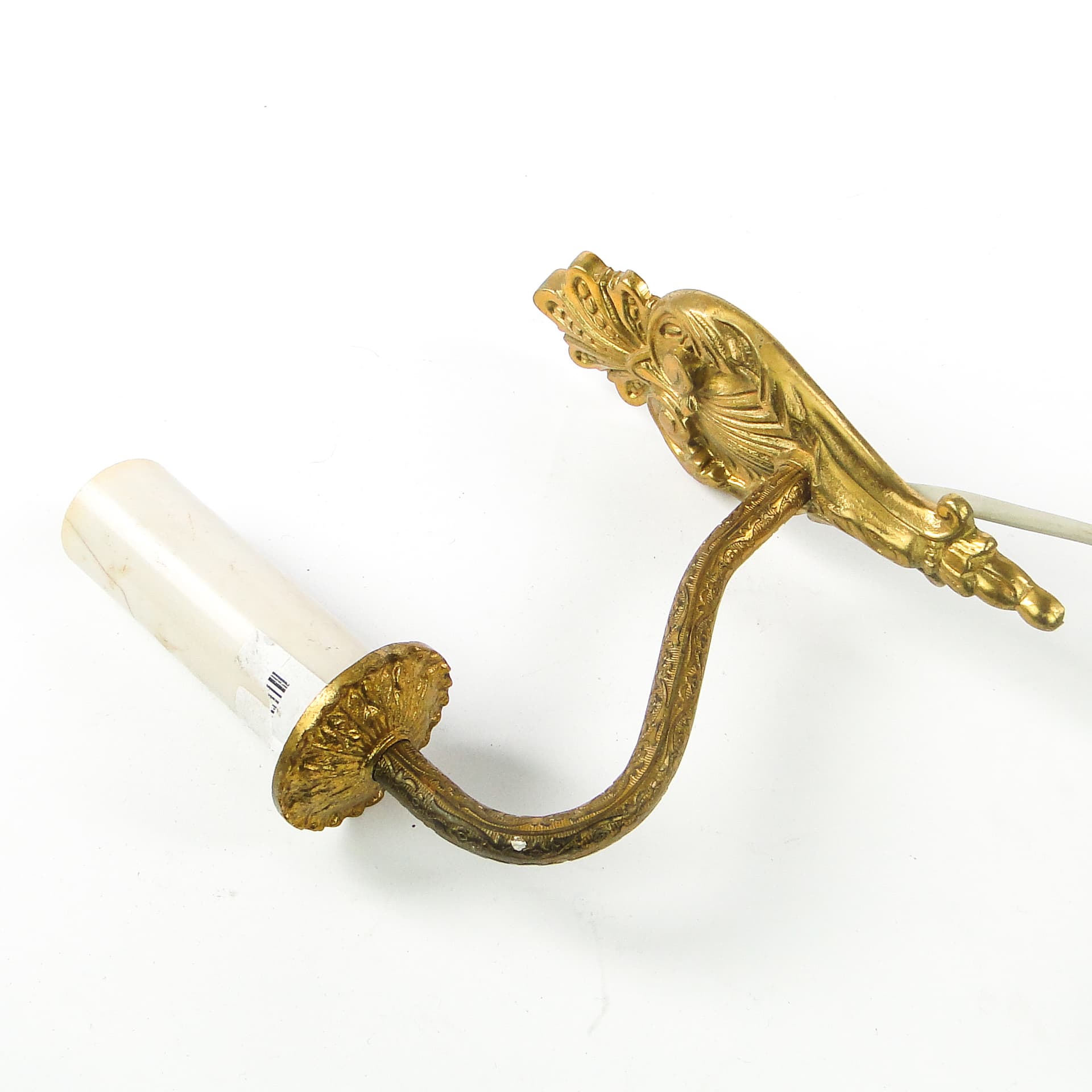 Rococo wall sconce, brass, Sweden, 1950s. - 109332