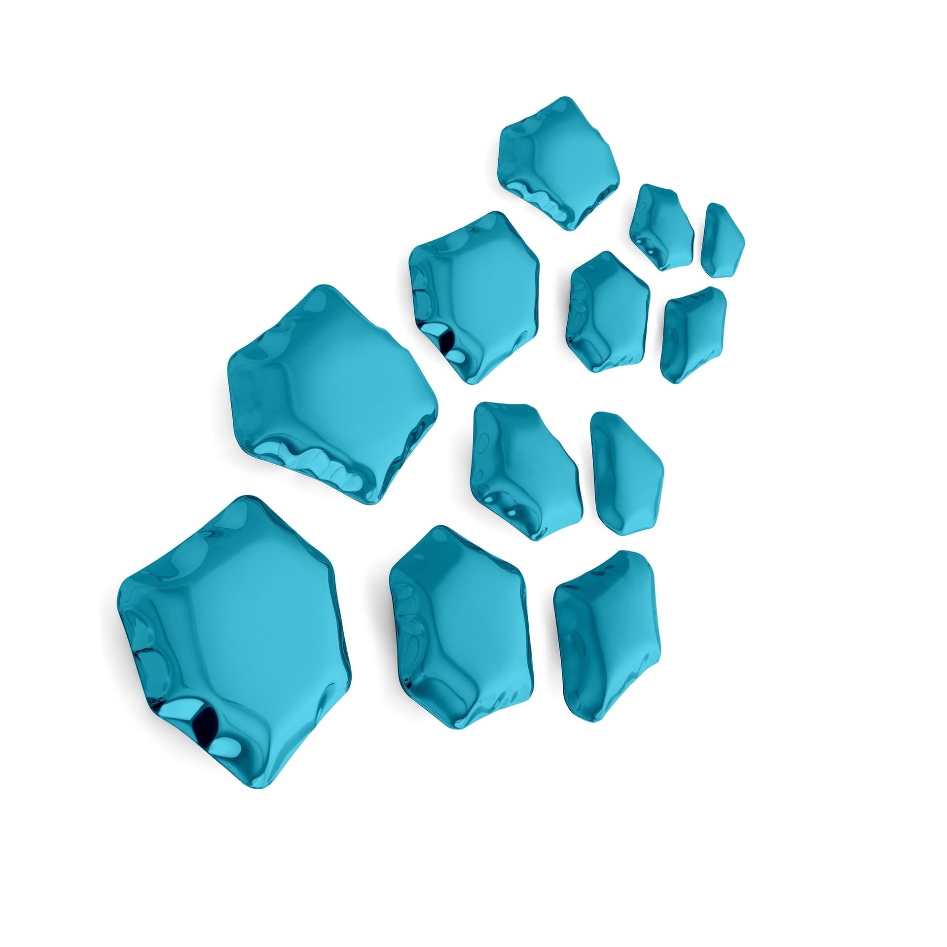 set of twelve KAMYKI blue wall hooks, Zieta Studio - 123293