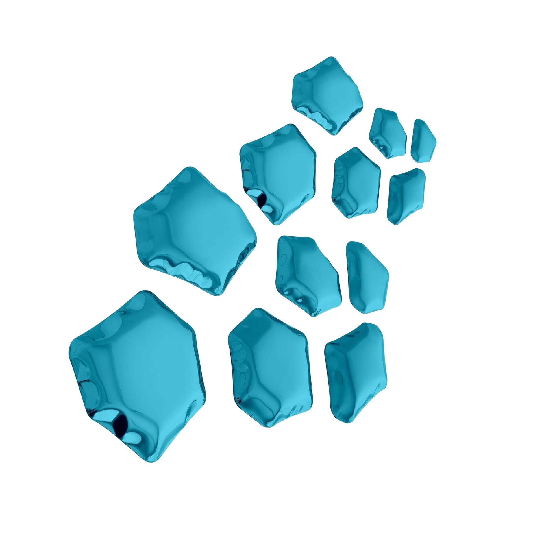 set of twelve KAMYKI blue wall hooks, Zieta Studio