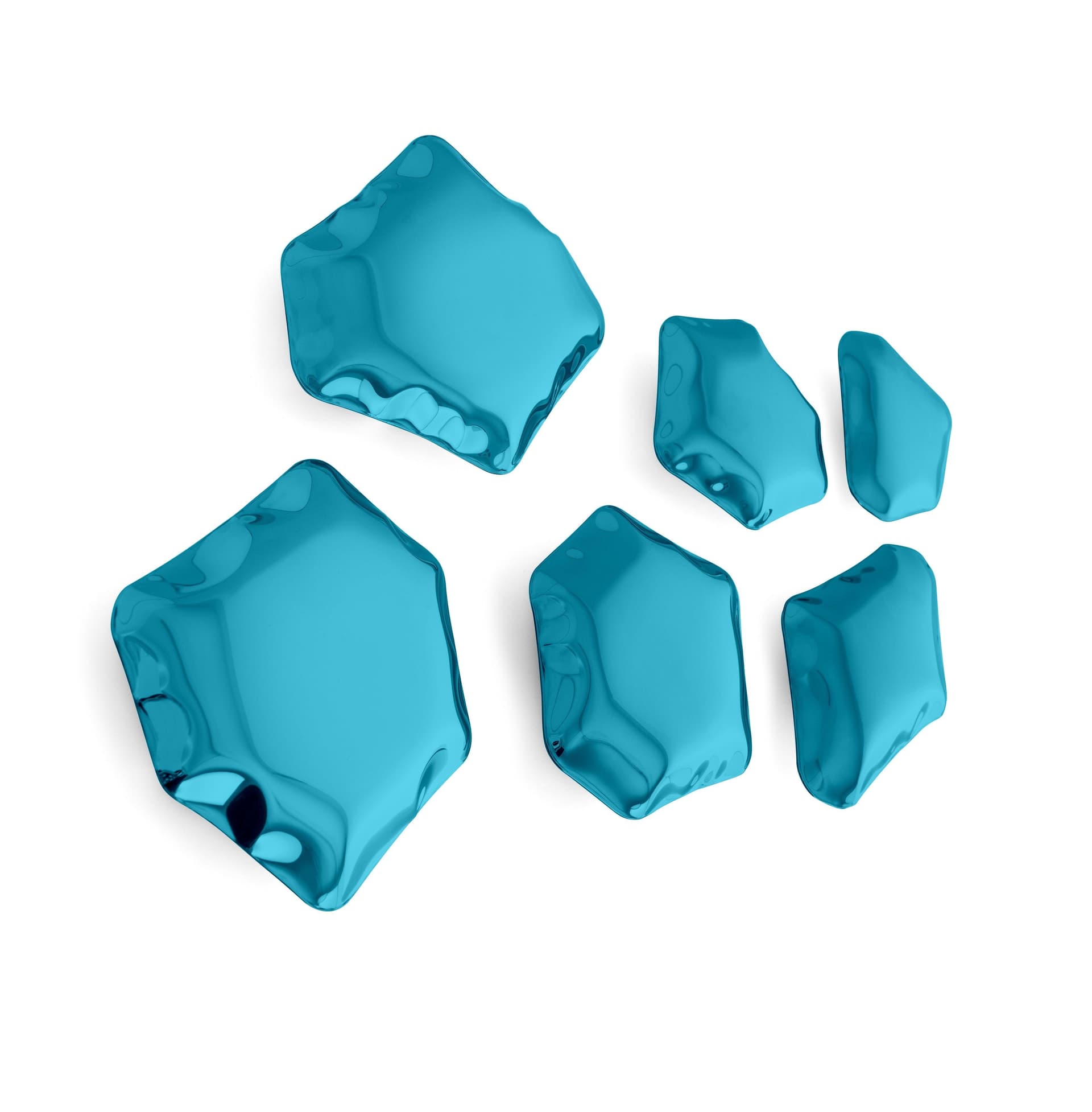 set of six KAMYKI wall hooks, steel, blue, Zieta Studio - 111081