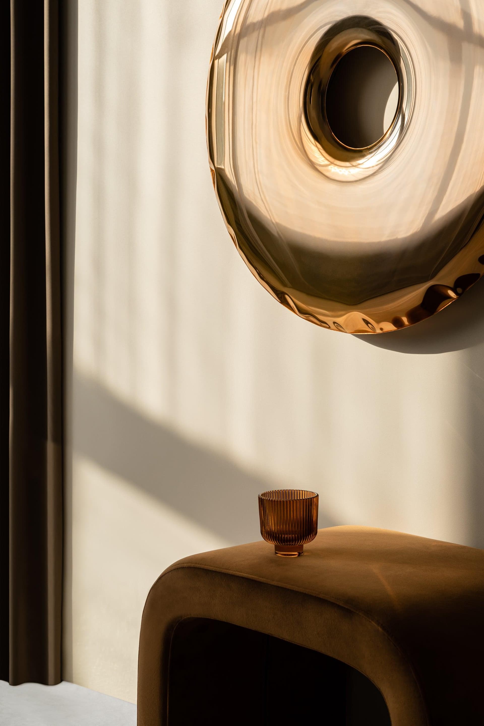 RONDO wall mirror golden 95 cm, Zieta Studio - 119832