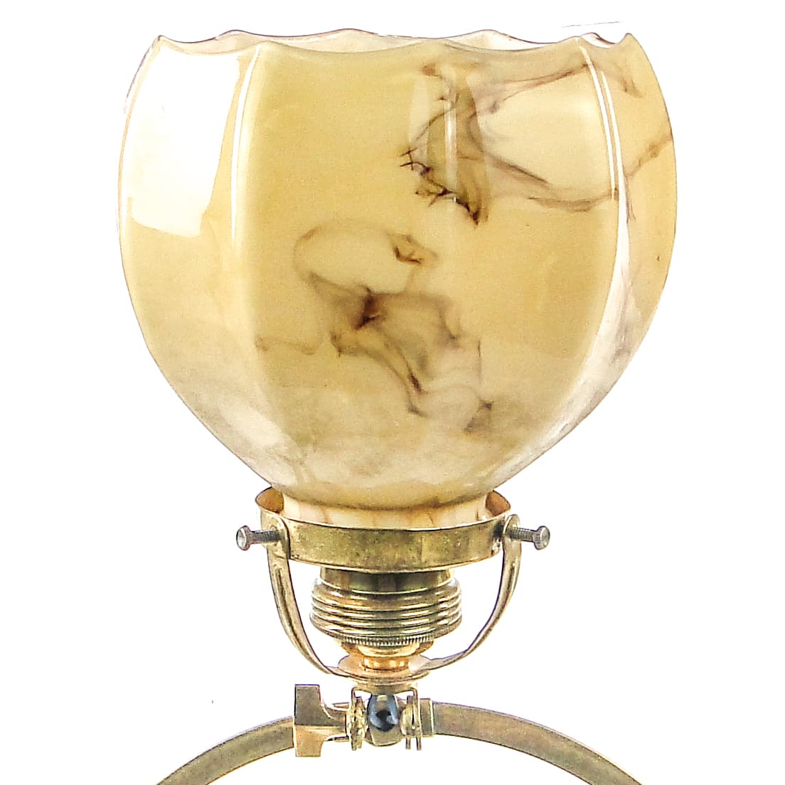 Art Deco table lamp, brass, glass, Germany, 1930s. - 109455