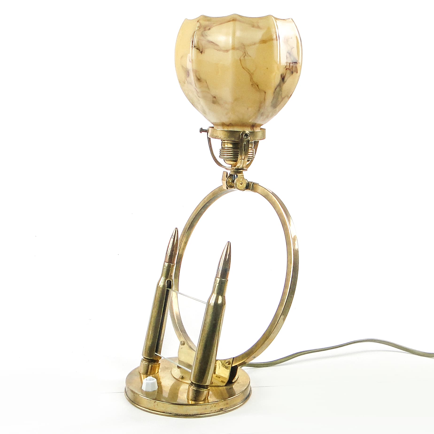 Art Deco table lamp, brass, glass, Germany, 1930s. - 109462