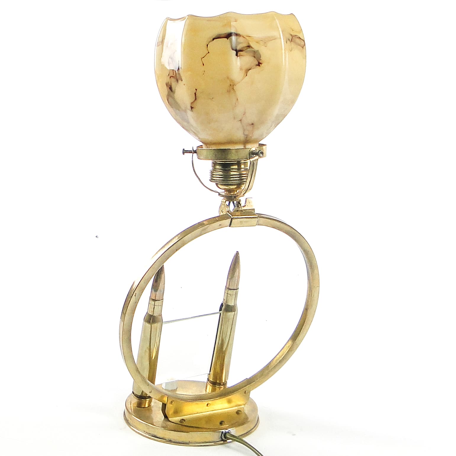 Art Deco table lamp, brass, glass, Germany, 1930s. - 109457