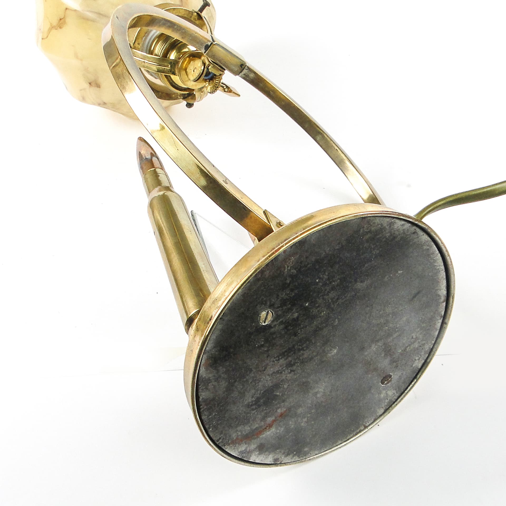 Art Deco table lamp, brass, glass, Germany, 1930s. - 109466