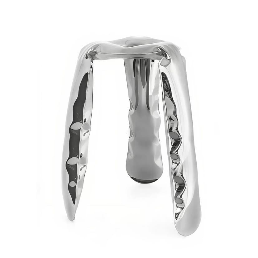 Stołek PLOPP inox, srebrny 65 cm, Zieta Studio