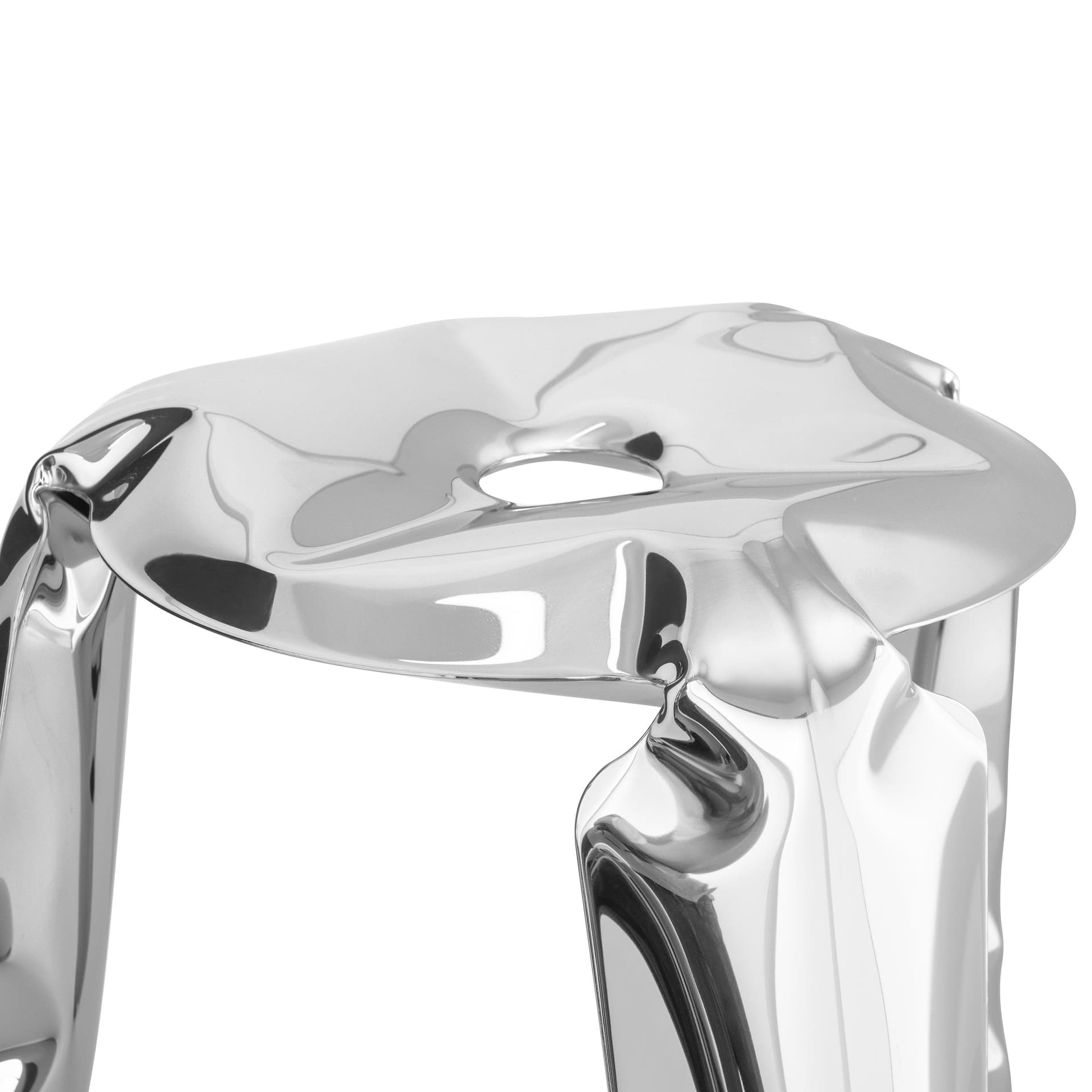 Stołek PLOPP inox, srebrny 65 cm, Zieta Studio - 119716