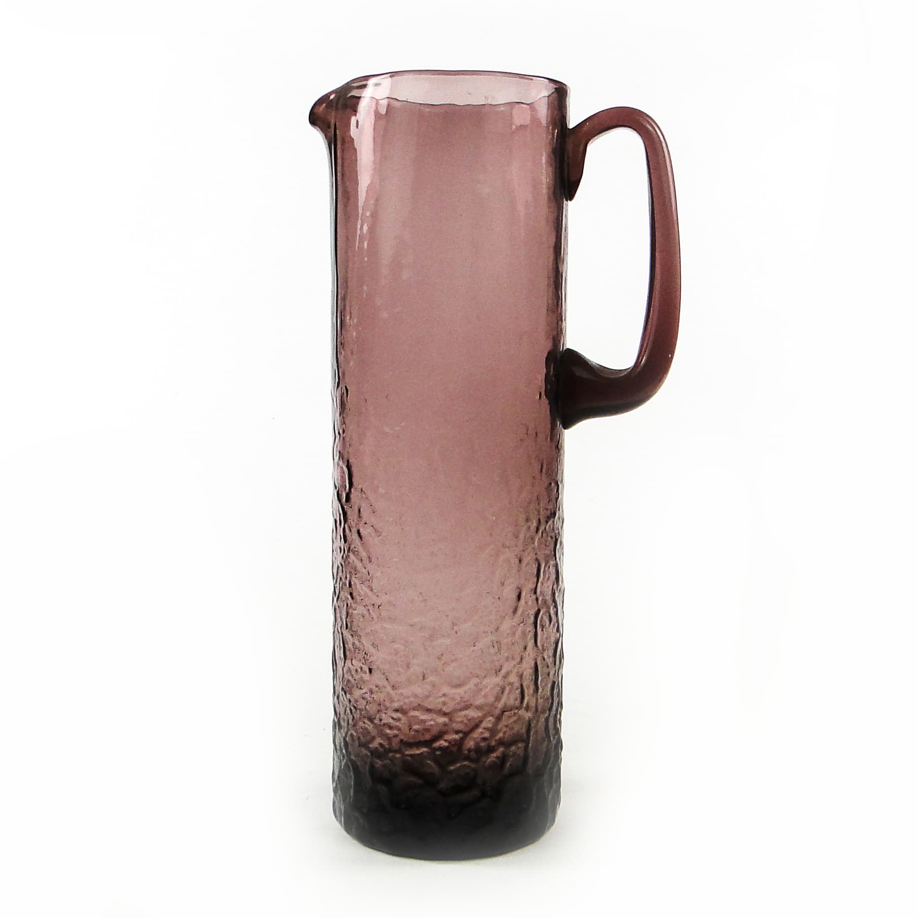 Water jug, modernism, amethyst glass, by W. Sarnecki, Poland, 1970s. - 109477