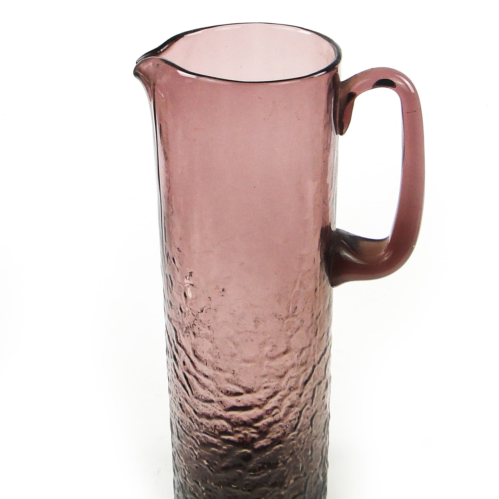 Water jug, modernism, amethyst glass, by W. Sarnecki, Poland, 1970s. - 109480