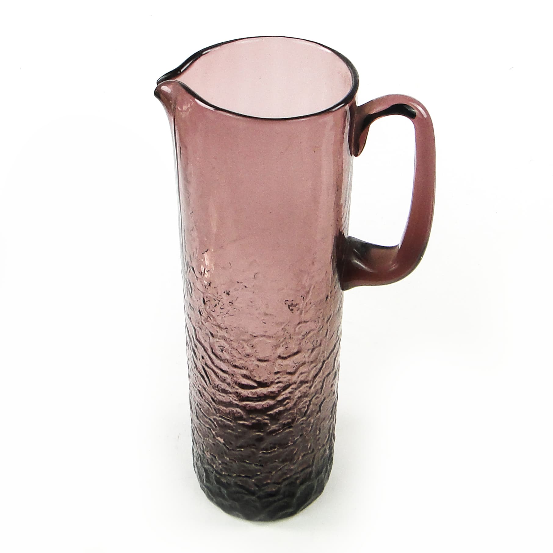 Water jug, modernism, amethyst glass, by W. Sarnecki, Poland, 1970s. - 109481