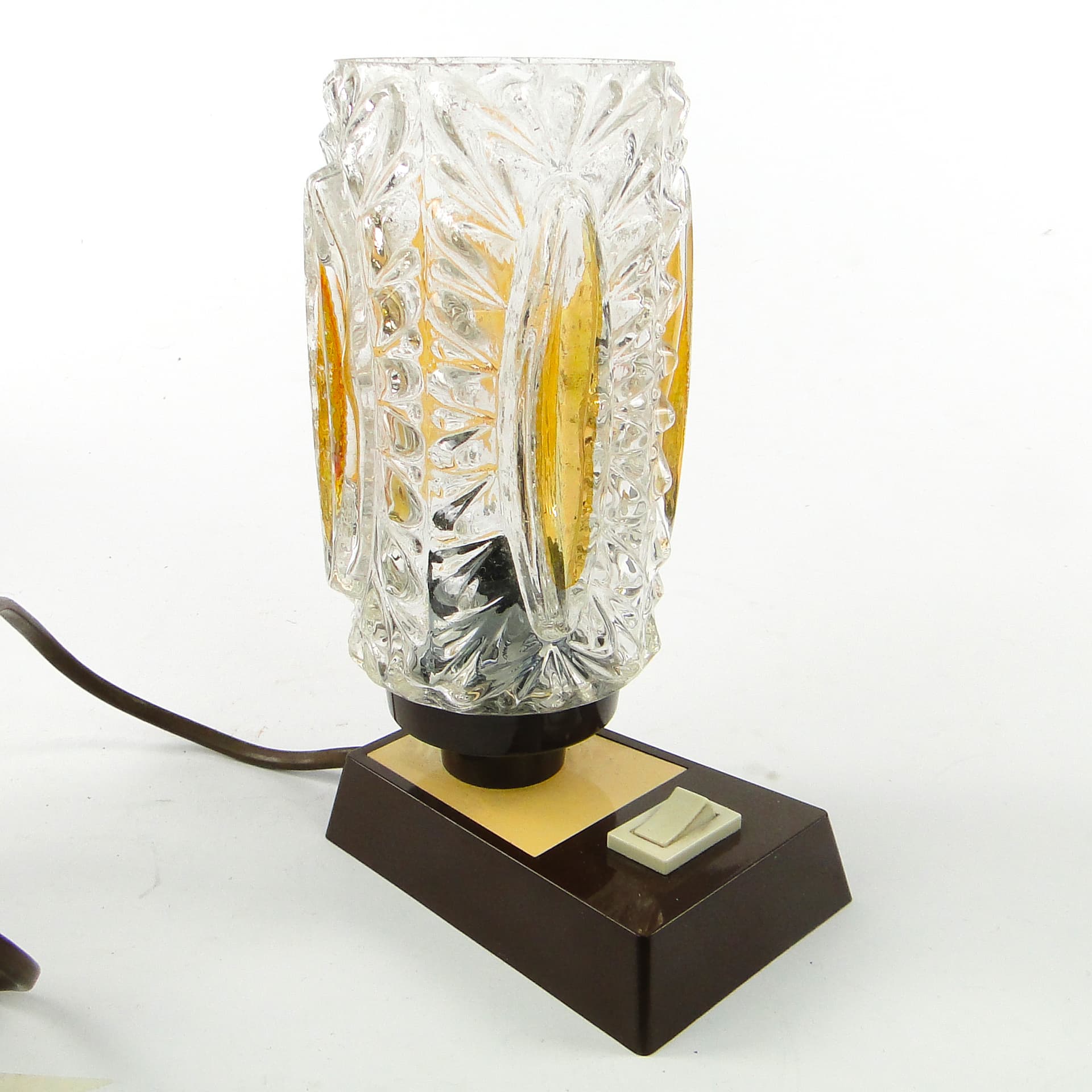 Lampka nocna Mid-century modern, szkło, Niemcy, lata 70. - 109509