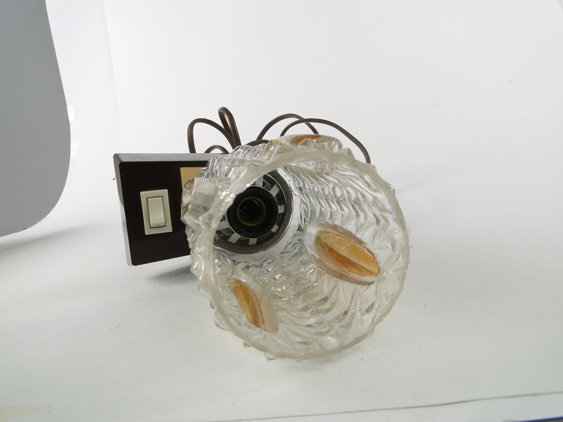 Lampka nocna Mid-century modern, szkło, Niemcy, lata 70. - 109512