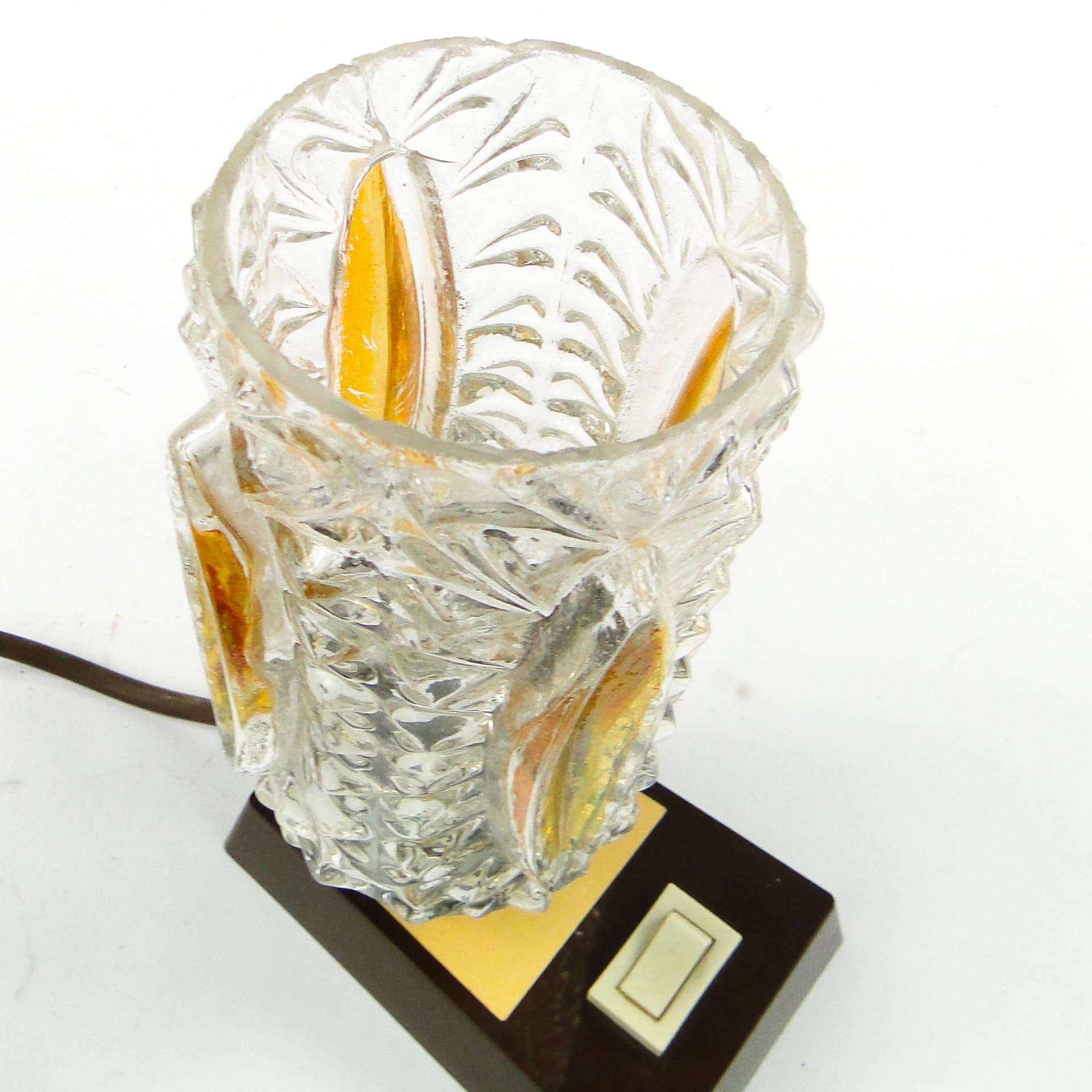 Lampka nocna Mid-century modern, szkło, Niemcy, lata 70. - 109511