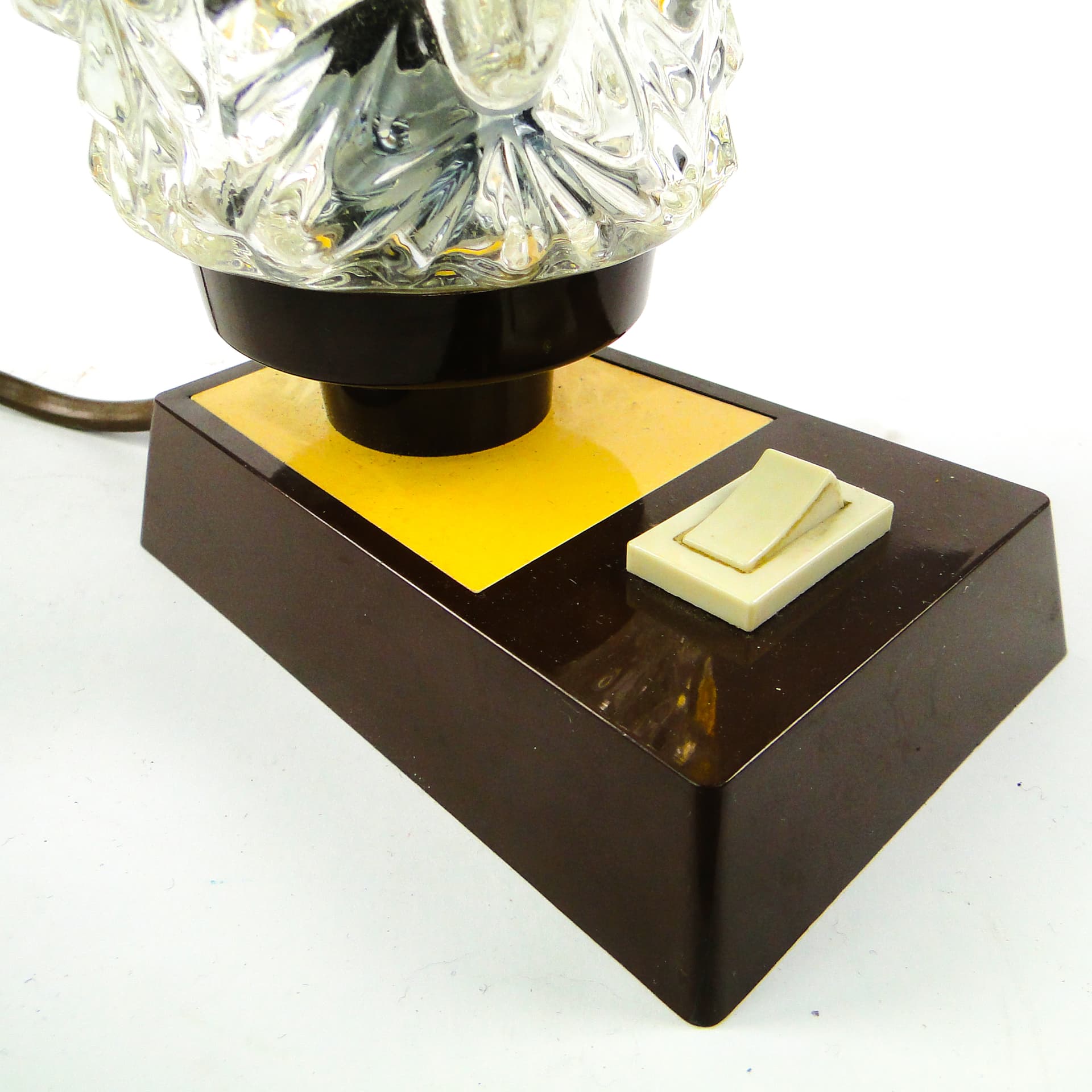 Lampka nocna Mid-century modern, szkło, Niemcy, lata 70. - 109510