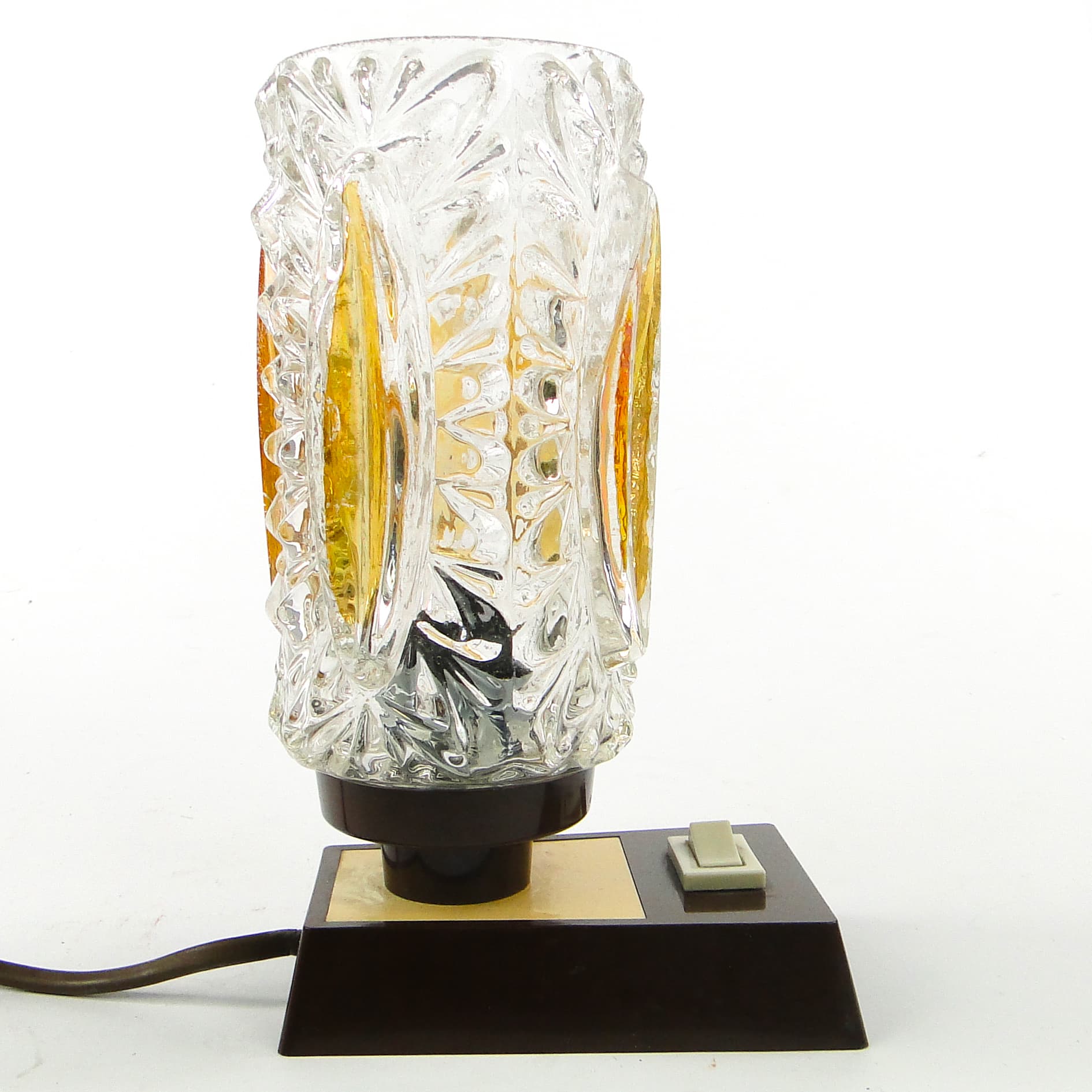 Lampka nocna Mid-century modern, szkło, Niemcy, lata 70. - 109507