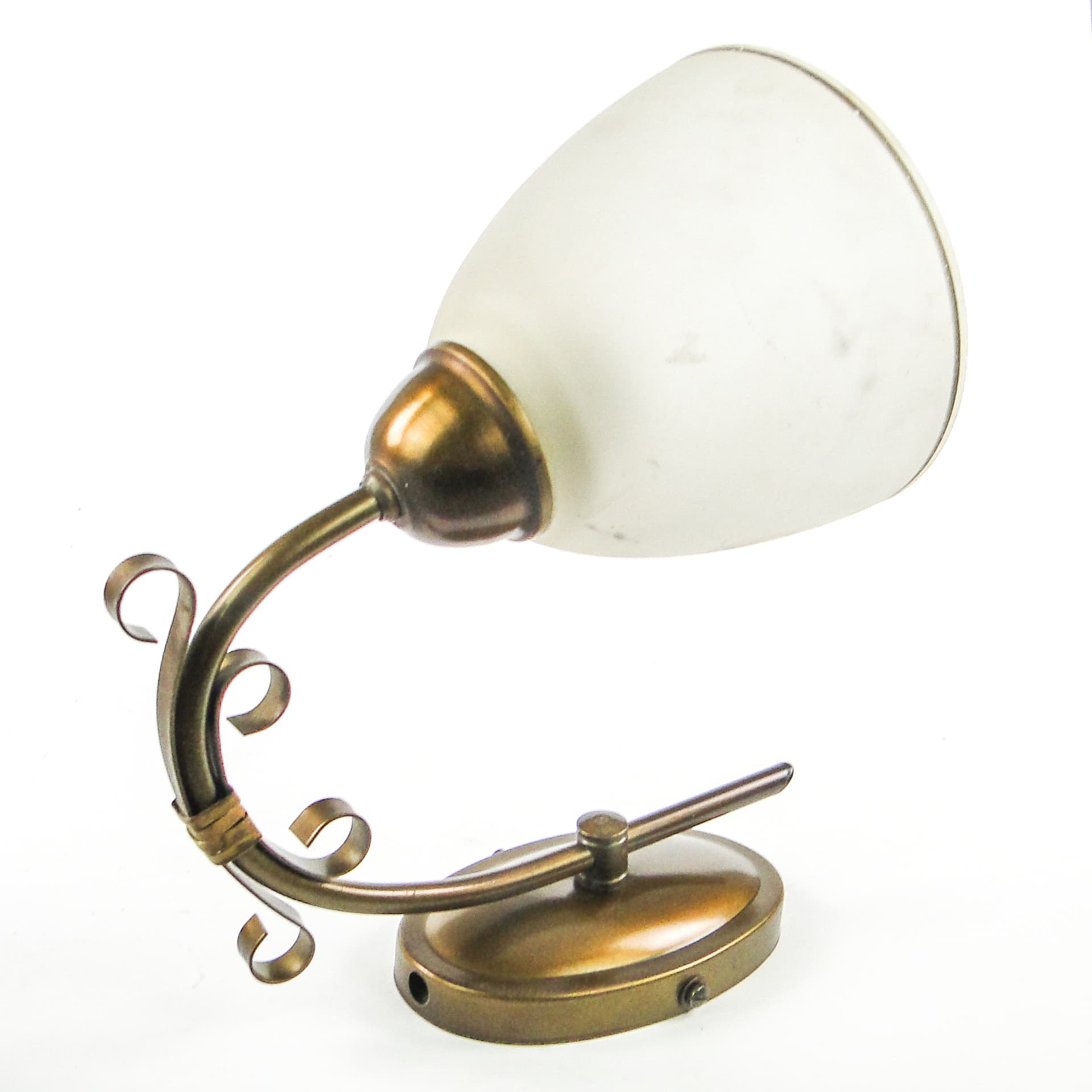 Kinkiet secesyjny, mosiądz szkło, Polska, lata 70. - 109517